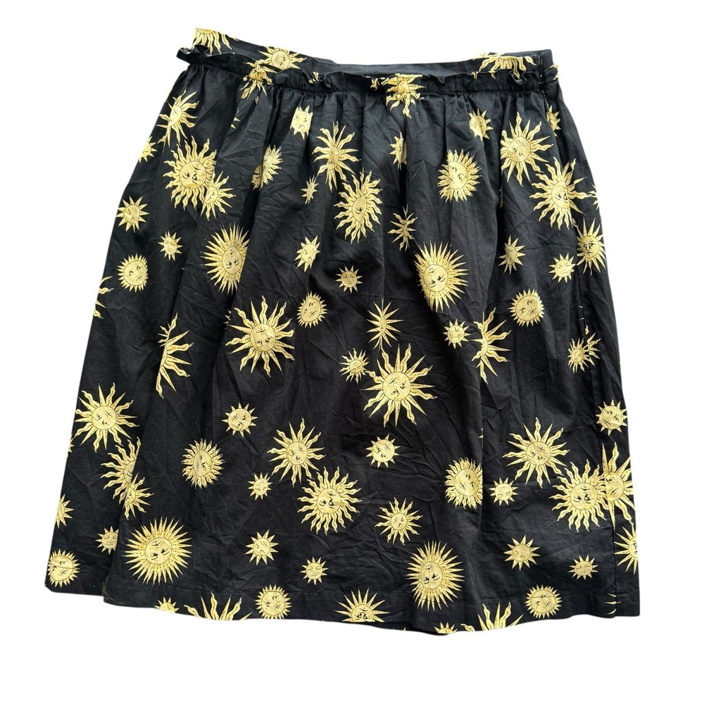 MODCLOTH‎ DayTime Astrology Sun Print Black Skirt Size 8 Celestial School